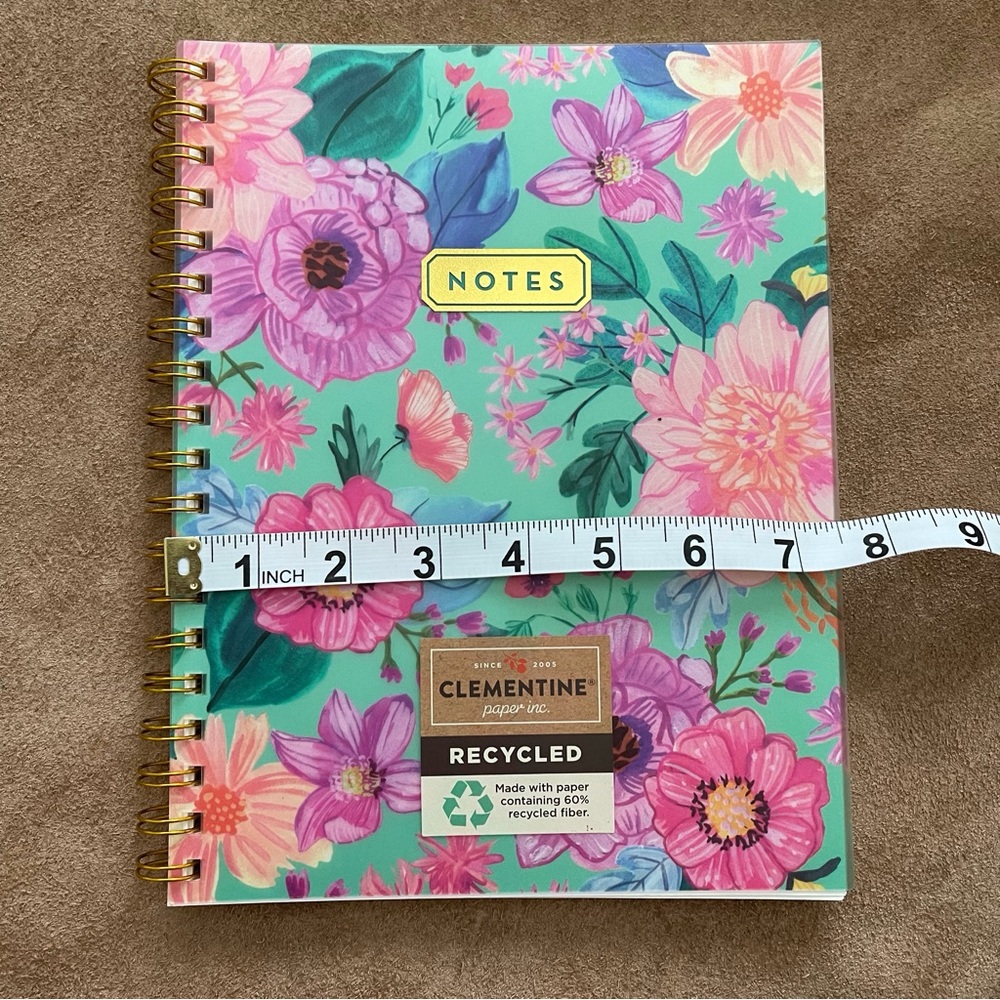 Clementine Paper Inc Floral Spiral Notebook Journal Recycled Lined Bundle of 3 - Picture 12 of 16
